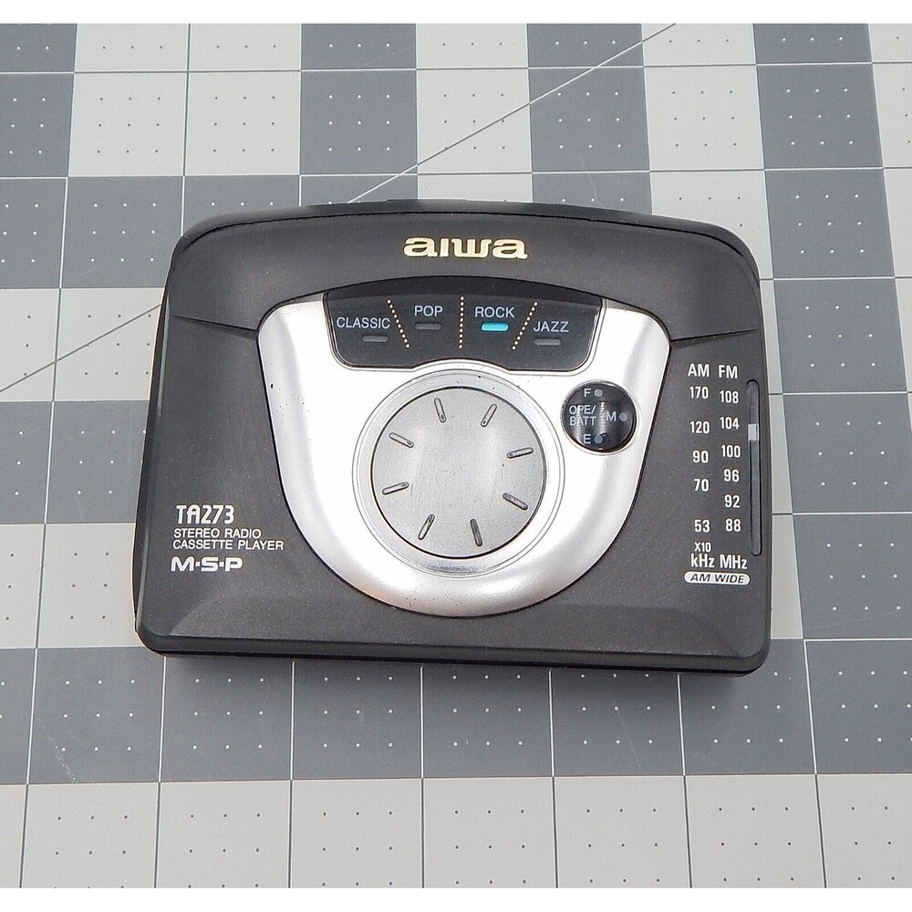 Aiwa Personal AM/FM Stereo Radio Cassette Player HS-TA273 Portable No Accessory